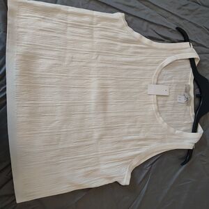 Loft Elegant White Sleeveless Top